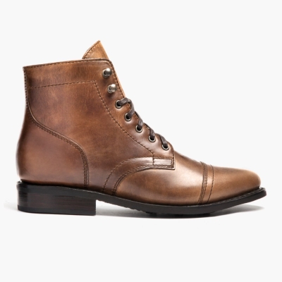 Thursday Boots Captain Lace-Up Boots Dame Brune | US3052LIS