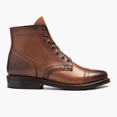 Thursday Boots Captain Lace-Up Boots Dame Brune | US7014FJM