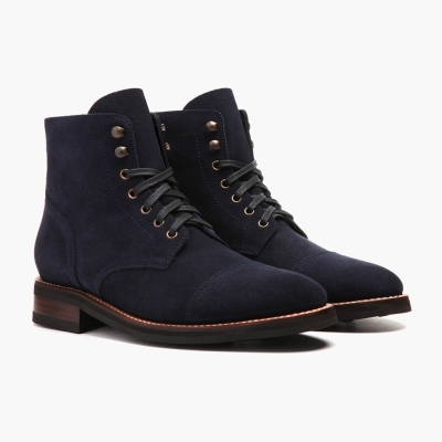 Thursday Boots Captain Lace-Up Boots Herre Blå | US0945ODS