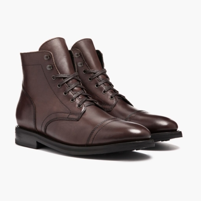 Thursday Boots Captain Lace-Up Boots Herre Brune | US0254FJP