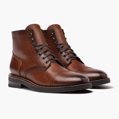 Thursday Boots Captain Lace-Up Boots Herre Brune | US4018ZKH