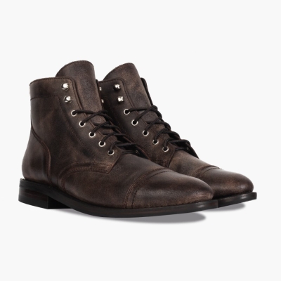 Thursday Boots Captain Lace-Up Boots Herre Brune | US5903IZR