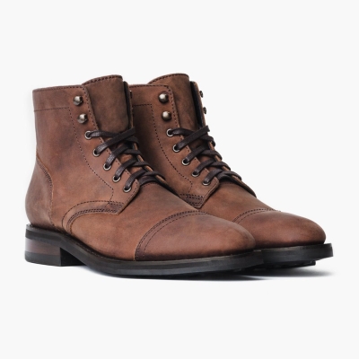 Thursday Boots Captain Lace-Up Boots Herre Brune | US8715ZKI