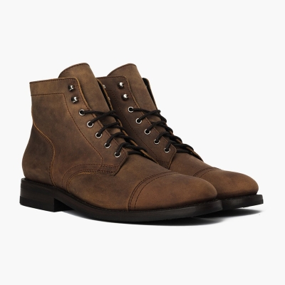 Thursday Boots Captain Lace-Up Boots Herre Brune | US9817OYH