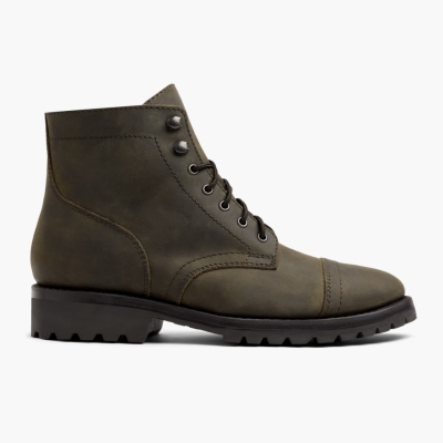 Thursday Boots Captain Lace-Up Boots Herre Olivengrøn | US0263YJB