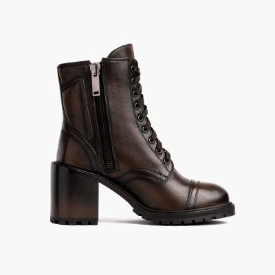 Thursday Boots Rebel Lace-Up Boots Dame Brune | US3287CXR