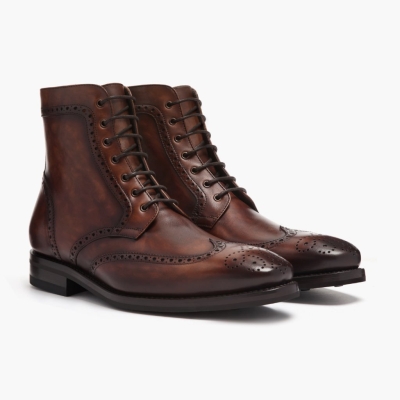 Thursday Boots Wingtip Lace-Up Boots Herre Brune | US9684GZT