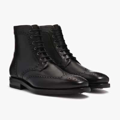 Thursday Boots Wingtip Lace-Up Boots Herre Sort | US0872MVZ